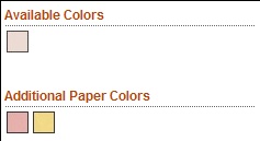 Standard Emery Board Paper Colors