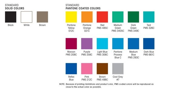Standard Imprint Colors